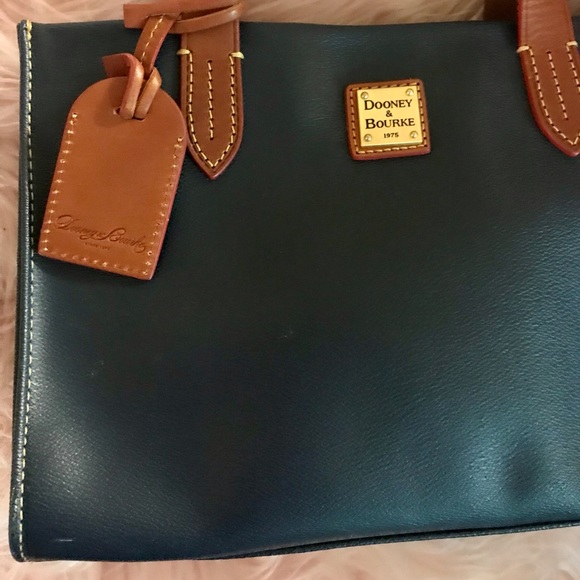 Leather Navy Blue Satchel - Picture 2 of 9